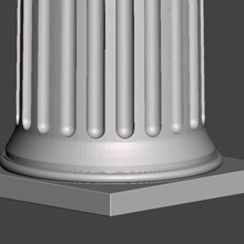 greek column architecture backbone 3d print model - Mito3D