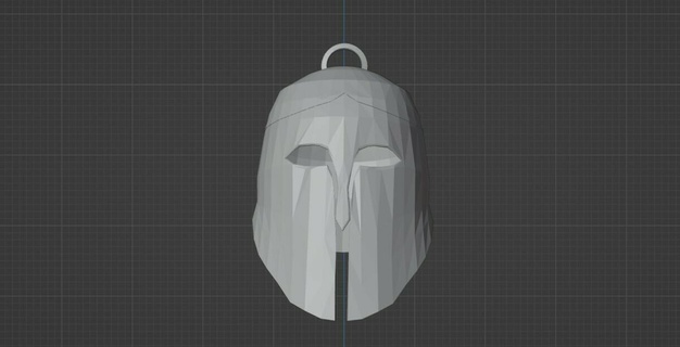 griego corintio casco colgante pendiente 3d print model - Mito3D