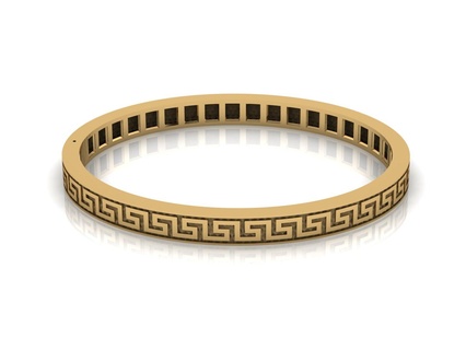 greek design bracelet usa gold silver jewelry 3d print model - Mito3D