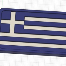 grec drapeau 3d print model - Mito3D