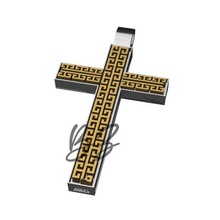 Yunan kapı Versace çapraz takı kolye Hıristiyan isa 3d print model - Mito3D