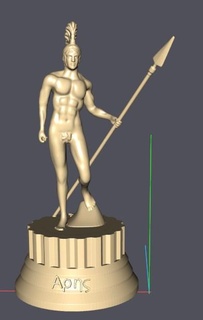greek god war mythology statue 3d print model - Mito3D