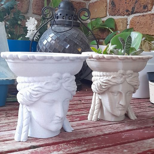 greek goddess sculpture planter planter greek statue garden ornament 3D print model - Mito3D