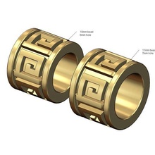 griego llave pulsera tubo talón encanto 3d impresión modelo 3d print model - Mito3D