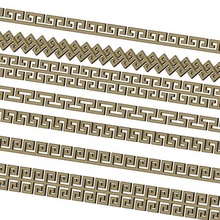 greek key pattern strips 3d print model fashion panel bracelet ring 3dpanel printable jewellery ornament strip lace greece greco roman plaster molding wood carving art 3d print model - Mito3D