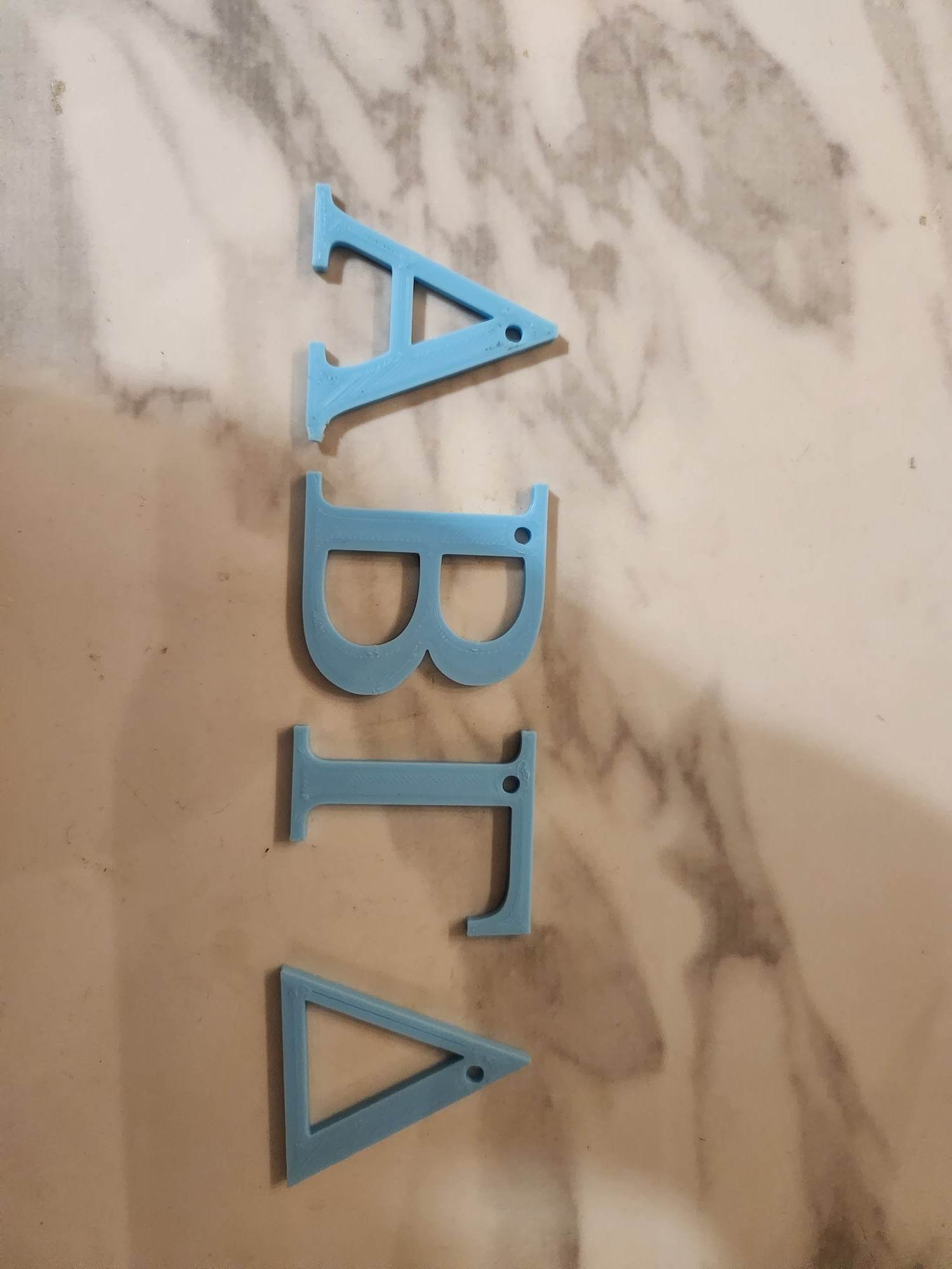 grec lettre porte clés lettres clé bague 3D print model - Mito3D