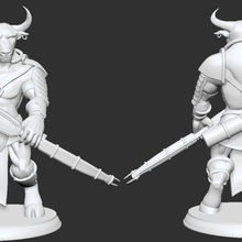 greek minotaur archer miniature game 28mm toy art dragons dungeons 3d print model - Mito3D