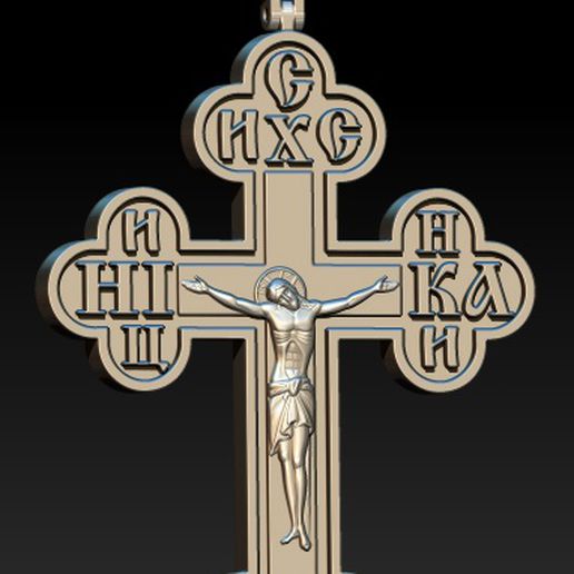 grec orthodoxe traverser bijoux stl Jésus Crist 3D print model - Mito3D