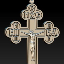 griechisch orthodox Kreuz Schmuck stl Jesus crist 3d print model - Mito3D
