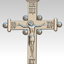 grego ortodoxo Cruz joalheria stl jóias Jesus crist 3d print model - Mito3D