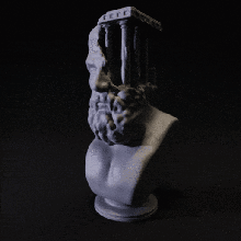 greek ruins bust ancient temple art architecture furniture sculpture 3d print model - Mito3D