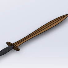 greek sword game epee antique 3d print model - Mito3D