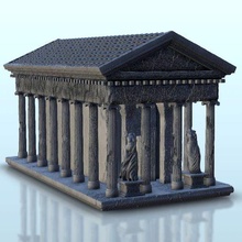 greek temple 1 - dba flames war bolt action medieval age sigmar warhammer architecture antiquity classic thumbnails building scenery wargame figures game land games accessories 3d print model - Mito3D