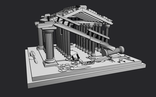 grego têmpora ruínas arte 3d print model - Mito3D