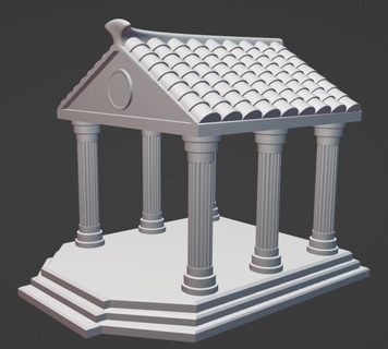 Yunan tapınak şakak mabet 3d print model - Mito3D