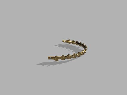 greek tiara crown goddess accessories jewelry headband gold leaf hair band 3d print model - Mito3D