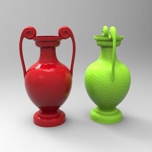 grec vase 2 ancien l'eau pot décoration fleurs image agresser urne archéologie 3d print model - Mito3D