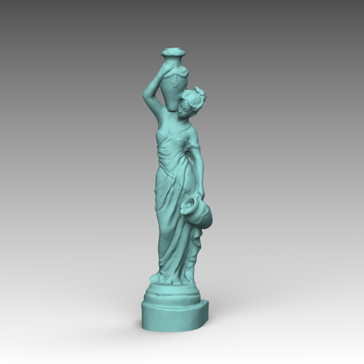 grego mulher escultura estátua estatueta menina 3D print model - Mito3D