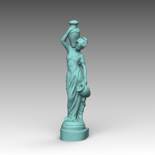 grego mulher escultura estátua estatueta menina 3d print model - Mito3D