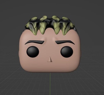 green-haired man funkos green green  3d print model - Mito3D