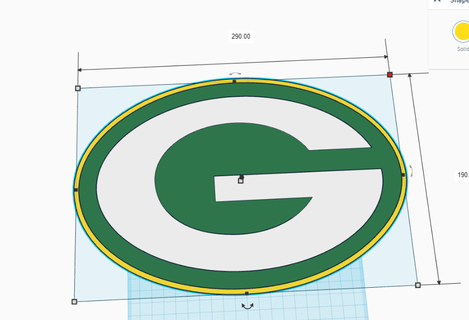 green bay packers wall mountable logo ender 3 cr-10 sized beds Art wisconsim nfl football american sports mancave man cave walls 3d 2d team 3d print model - Mito3D