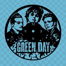 green day watch home clock time wall 3dlito 3d print model - Mito3D