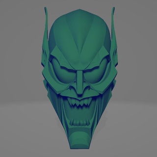 verde globlin cabeça Willem dafoe jogos goblin normando Osborn Criminoso justiça maravilha super vilão 3d print model - Mito3D