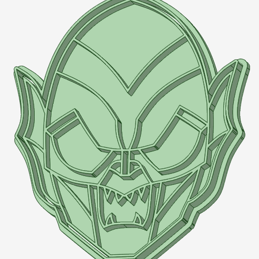 green goblin cookie cutter 3D print model - Mito3D