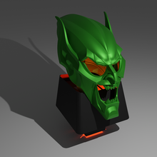 green goblin keykap cherry mx gooblin spider-man spiderman villain marvel comics chreeymx keycap mask 3d print model - Mito3D