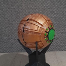 green goblin pumpkin bomb stand 3d print model - Mito3D