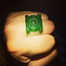 vert lanterne bague bijoux dc réplique super héros anneaux 3d print model - Mito3D