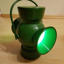 verde lanterna luminoso gadget illuminazione apparecchio 3d print model - Mito3D