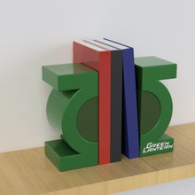 yeşil fener kitap tutucu 3 renk ev çizgi roman dekor dc evren süper kahraman raf büyük bang teori televizyon programı tv 3d print model - Mito3D