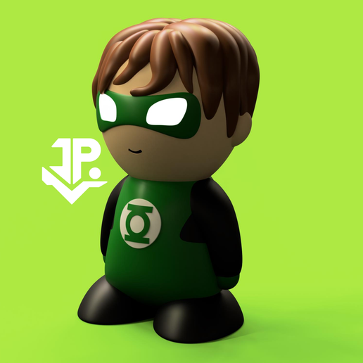 verde lanterna dc histórias quadrinhos herói justiça liga gadget anel hal 3D print model - Mito3D