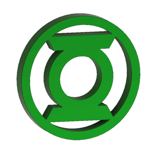 yeşil fener logo çeşitli dc çizgi roman kahraman 3D print model - Mito3D