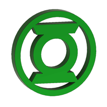 green lantern-logo verschiedene grün Laterne dc comics logo held 3d print model - Mito3D