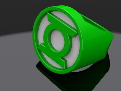 yeşil Fener yüzük el feneri kahraman süper 3d print model - Mito3D
