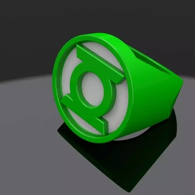 verde lanterna anel super 3d print model - Mito3D