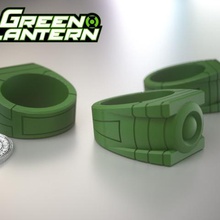 yeşil fener yüzüğü takı serin parmak yeni yüzük süper kahraman 3d print model - Mito3D