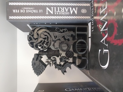 invernadero libro sujetalibros juego tronos serie rígido lannister targaryen 3d print model - Mito3D