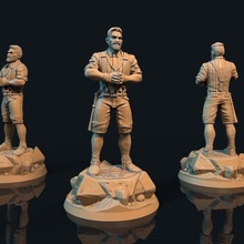 Gregor Mcconor Cthullu miniaturas 32mm investigadores 3d print model - Mito3D