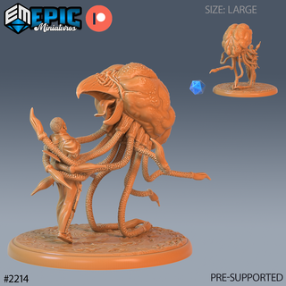 grell mother hunting dnd miniature tabletop miniatures gaming monster 3d model rpg dndminis stl file epic-miniatures dndminiatures 3dprint 3dminiature printedminis 3dprinting dungeon fantasy roleplaying dragon warrior undead pre-supported 3d print model - Mito3D