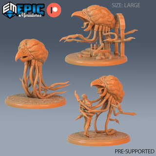 grell mother set dnd miniature tabletop miniatures gaming monster 3d model rpg dndminis stl file epic-miniatures dndminiatures 3dprint 3dminiature printedminis 3dprinting dungeon fantasy roleplaying dragon warrior undead pre-supported 3d print model - Mito3D