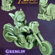 gremlin freerider game aether studios free set goblin stl 3d print model - Mito3D