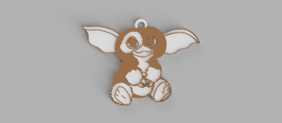 gremlinler gizmo llavero colgante pendiente 3d print model - Mito3D