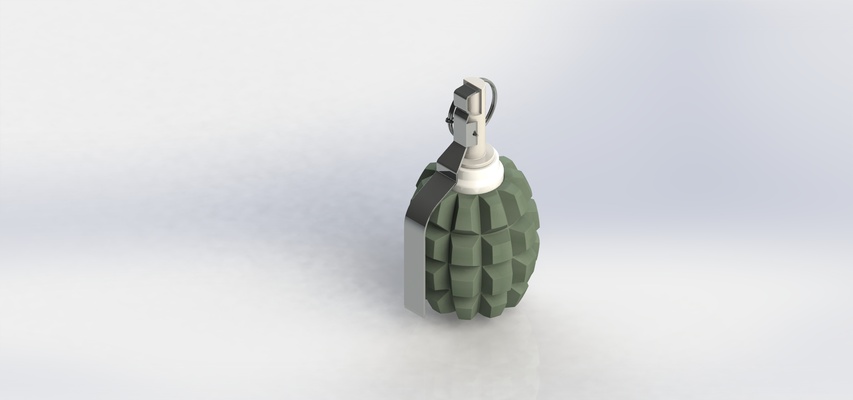 grenada game grenade pump action war field shooting explosion weapon military 3d print model - Mito3D