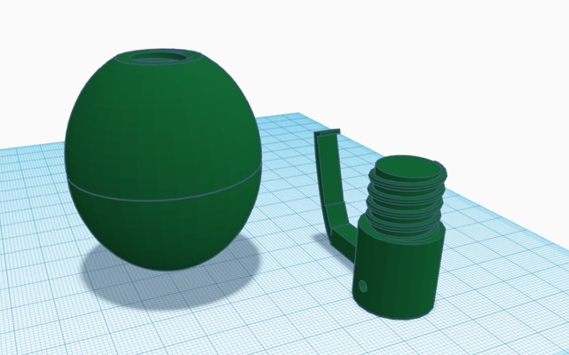 grenade game pomegranate -16 granata f-16 rip fingers 3d print model - Mito3D