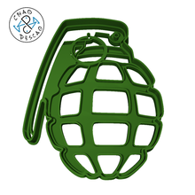 grenade - duty cookie cutter fondant polymer clay gadget gun logo bagagge skull pastry 3d print model - Mito3D