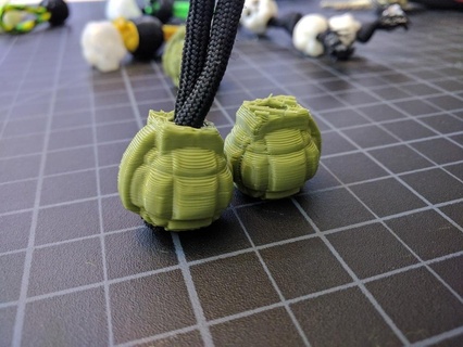 grenade bead zipper pulls pull fashion 3d print model - Mito3D