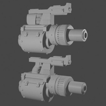 Grenade lançador martelo guerra 40k 30k 28mm miniaturas primaris 3d print model - Mito3D
